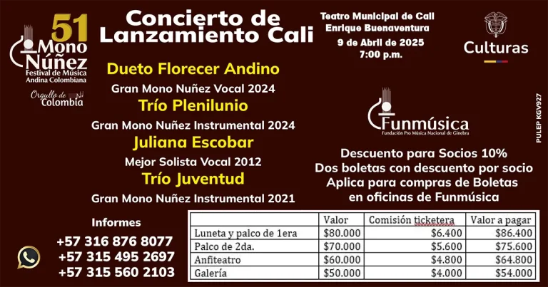 La Noche de Música Andina Colombiana: Un Cartel de Lujo para una Noche Especial