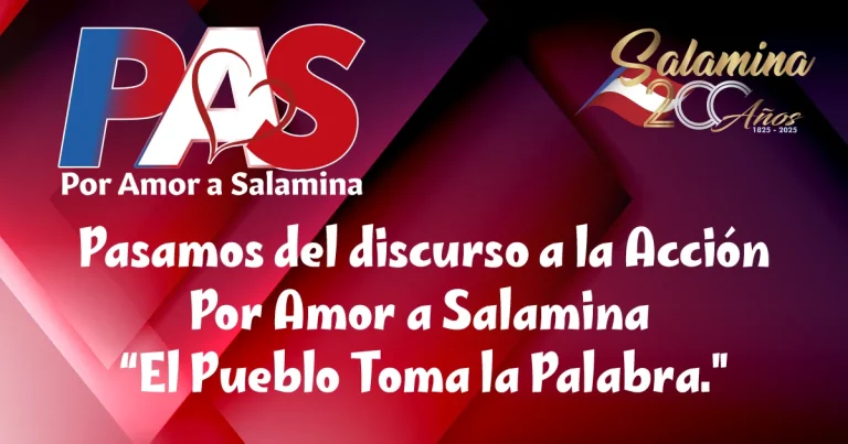 Relanzan PAS para reconstruir Salamina con unidad y esperanza ciudadana