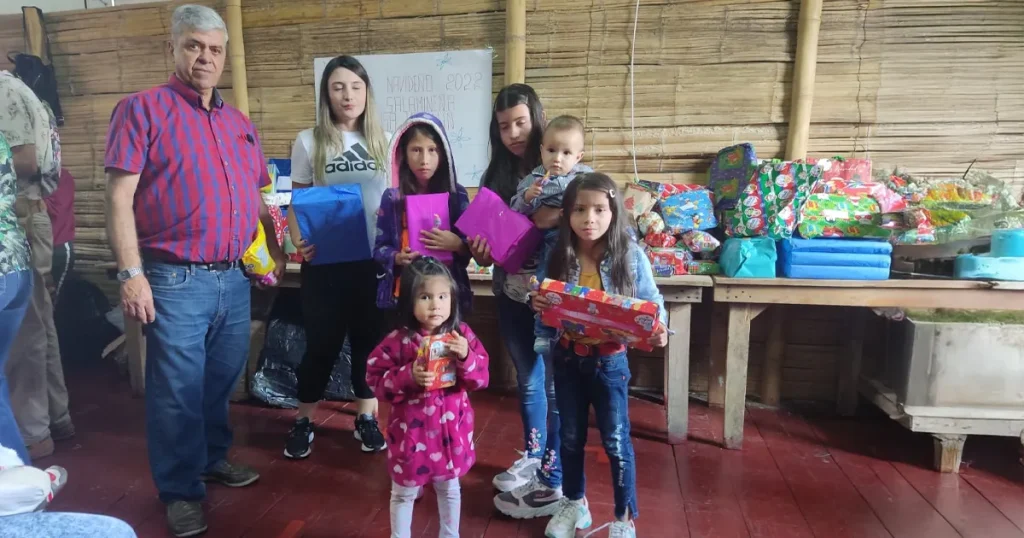 Entrega de regalos de navidad