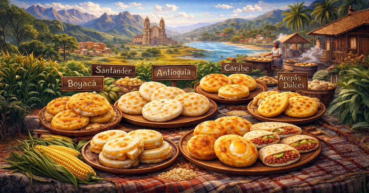 La historia de la arepa en Colombia revela un mosaico culinario donde cada región transforma el maíz en identidad. De la arepa paisa a la de huevo caribeña, este recorrido explora cómo clima, cultura y tradición moldean uno de los alimentos más emblemáticos del país.