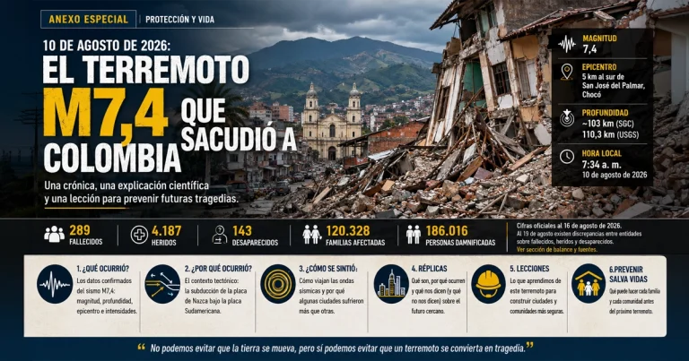 Colombia tembló: crónica completa del terremoto del 10 de agosto de 2026