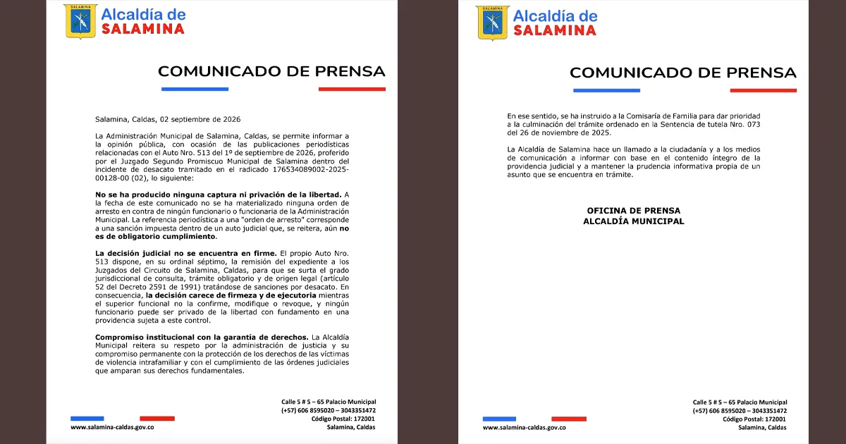Comunicado alcaldia