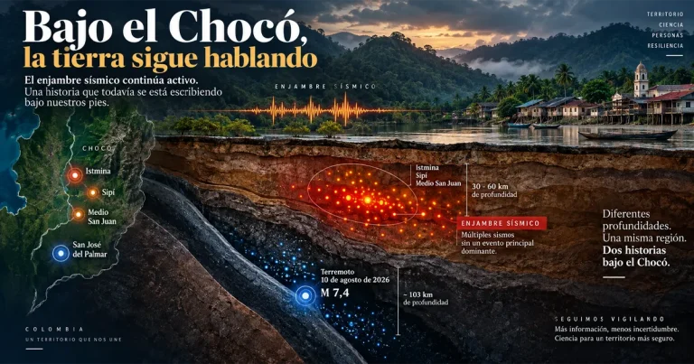 Bajo el Chocó, la tierra sigue hablando: el enjambre sísmico que no cede