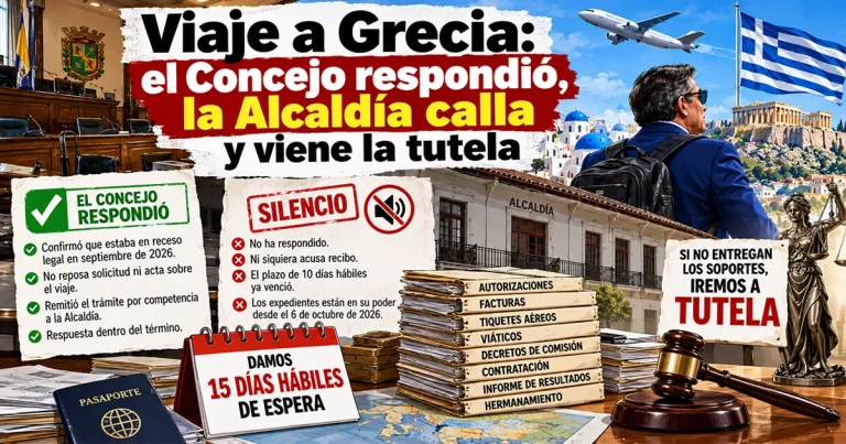 Viaje a Grecia: el Concejo respondió, la Alcaldía calla y viene la tutela